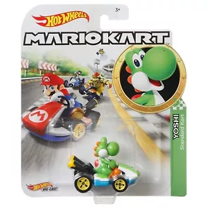 Hot Wheels Mario Kart Yoshi Standard Kart - Picture 1 of 4