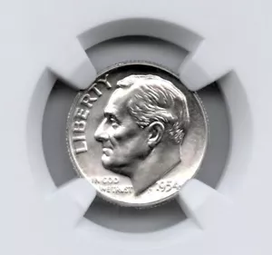1954 Roosevelt Dime, NGC PF68 - Foto 1 di 3