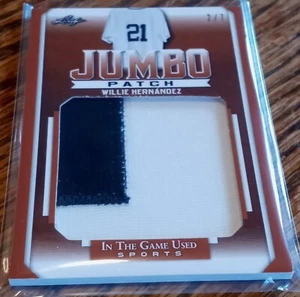 2022 Leaf In The Game Willie Hernandez Game Used Jersey Patch #2/7 RARE 2 Color - Picture 1 of 4