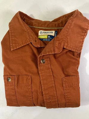 Magellan Button Up Long Sleeve Shirt Burnt Orange Size XL - Image 1 of 4