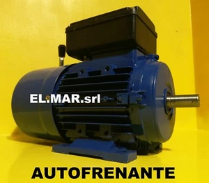 Motore Autofrenante Trifase HP 1 Kw 0,75 2800 giri 2 poli mec 80 B3 piedini - Foto 1 di 1
