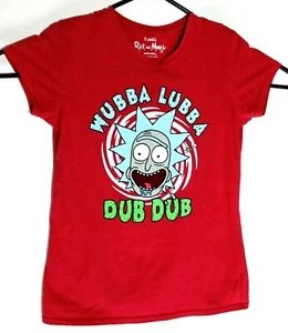 Camiseta RICK & MORTY Wubba Lubba Dub Estampado Dub Talla XS Pit to Pit 42 cm. - Imagen 1 de 7