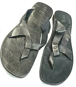 Hand-Made African Sandals, Size US10/EU 43, Men's 100% Leather Ghana Ethnic - Picture 1 of 11