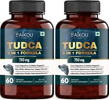 TUDCA (Tauroursodeoxycholic Acid) 750mg 5 in 1 Blend - 120 Capsules( Pack of 2 )