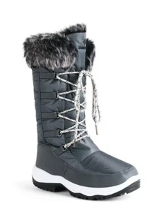 Dream Pairs GREY Women Mid Calf Boots Warm Faux Fur Lined Waterproof Snow Boots - Picture 1 of 1