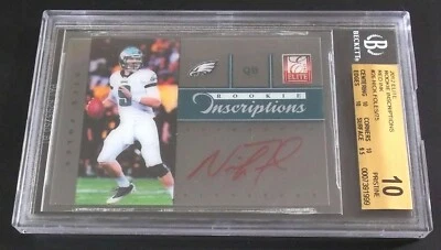 #/75 BGS 10 Pristine 10 Autograph Rc Red Ink Nick Foles Auto 2012 Rookie Signed - Image 1 of 4