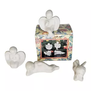 Cherub Miniature 4 pcs Porcelain Figurine Primark International 2.5" to 1.25" - Picture 1 of 15