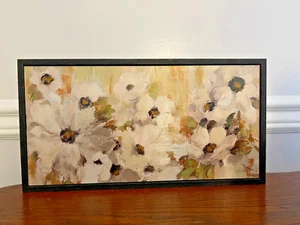 Simple Life Collection White Flower Painting- Hobby Lobby- 14.75x7.75- used. - Picture 1 of 5