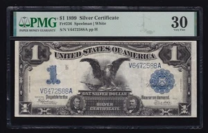 US 1899 $1 Silver Certificate Speelman/White FR 236 PMG 30 (588) 1 of 3 CONSEC - Picture 1 of 2