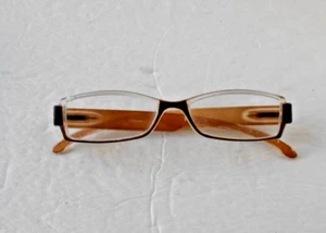 ICU EYEWEAR RECTANGULAR LENS READING GLASSES +2.00 BROWN FRAMES - Picture 1 of 3