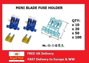 SALE 50% OFF SELF STRIPPING INLINE STANDARD MINI BLADE FUSE HOLDER 972 - Picture 1 of 1