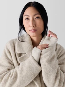 Guanti Eileen Fisher Acero Avena Cashmere Seta Bliss Nuovi con etichette OS - Foto 1 di 5