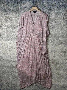 Hatch Dress Womens Large Pink Floral Maxi Pleated Boho Maternity Lined Pockets - Picture 1 of 7