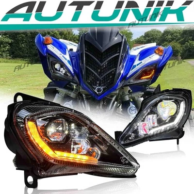 LED Headlight Assembly For Yamaha YFZ450 & Raptor 350/700/700R (2006-2023) - Image 1 of 4