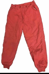 Red Mens Pants 32 Waist Orlon Antler Winter Sports Wear Snow Insulated VNTG - Picture 1 of 23