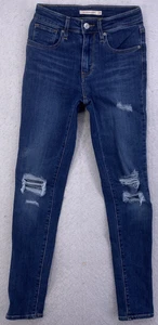 Levi’s 721 High Rise Skinny Jeans Women’s Size 24 Distressed Denim W24 L30 - Picture 1 of 14