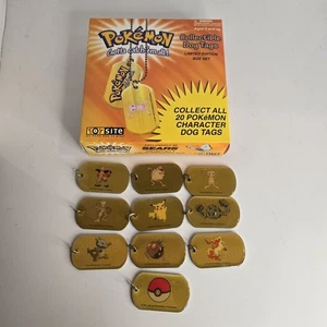 Vintage Pokemon Collectible Dog Tags Limited Edition Sears 10 Tags W/ Box 1999 - Picture 1 of 9