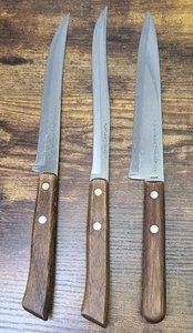 3er Set Vintage EKCO Flint Pfeilspitze Vanadium Stahl Messer USA - Bild 1 von 16