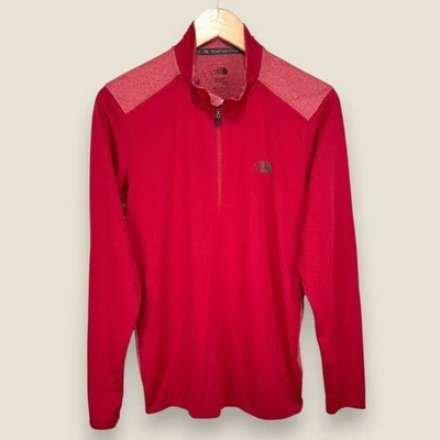 The North Face FlashDry-XD Quarter Zip Pullover Men Medium Red Wicking Stretch - Image 1 of 4