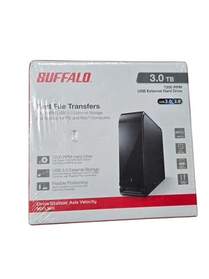 Buffalo External Hard Drive 3.0 TB USB 3.0/2.0   NEW - Image 1 of 2