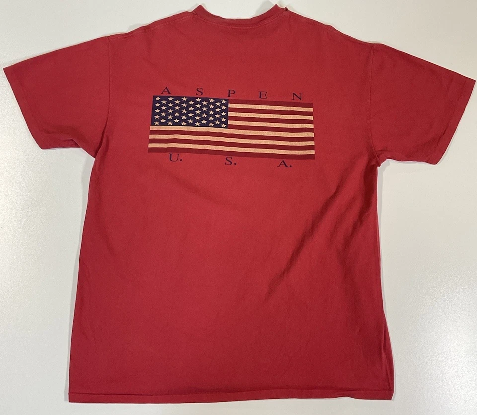 复古 Aspen Colorado T 恤尺寸 XXL 单针 Oneita 滑雪板 90 年代 — 第 1/4 张图片