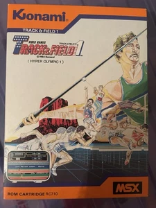 MSX Rom Cartridge Konami Track and Field 1 Boxed Tested Working - Afbeelding 1 van 5