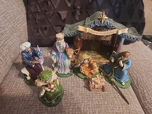 Hawthorne Village THOMAS KINKADE 2007 7-teilige Krippe. Joseph gebrochene Hand - Bild 1 von 17