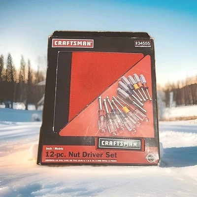 Vintage NOS SEARS Craftsman 12pc SAE/Metric Nut Driver Set 34555 Made in USA - Image 1 of 4