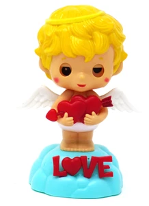 New Solar - Powered Valentine's Dancing/Blinking Cupid Blue Base with Love - Imagen 1 de 1