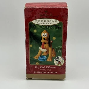 Hallmark Andenken Ornament Hundenapf Dilemma Pluto Mickey & Co Weihnachten Disney - Bild 1 von 2