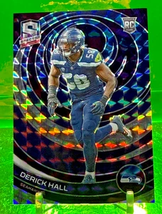 #21/60 2023 RC Derick Hall Spectra INTERSTELLAR #141 Panini DE/LB SEAHAWKS - Imagen 1 de 2