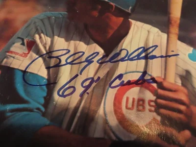 Tarjeta de arena firmada por Billy Williams 1972 Cubs ex 11x14 bxsl Foto 1 de 2