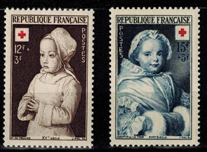 France 1951 Red Cross set SG 1136-1137 MM mint *COMBINED POSTAGE* - Picture 1 of 1