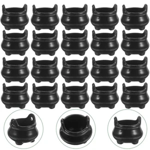 24 Pcs Plastic Decoration Witch Boiler Miniature Cauldrons Tiny Small Dollhouse - Picture 1 of 12