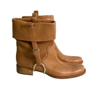 Neu mit Etikett Celine Boho Reitstiefel Leder Schnalle HERGESTELLT IN ITALIEN GRÖSSE 10 - Bild 1 von 16