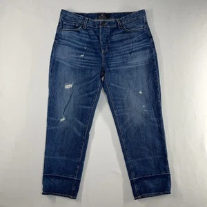 Lucky Brand Jeans Womens 12/31 Blue Sienna Slim Boyfriend Distressed Rodeo - Picture 1 of 12
