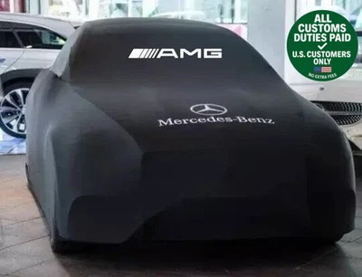 Black Car Cover For Mercedes AMG Class Dustproof Universal Sedan Car Cover - Image 1 of 4