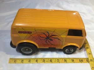 RARE Vintage 1972 HAWK MODEL CO Yellow Van Gas Tether Car with Motor SPIDER Cox - Picture 1 of 21