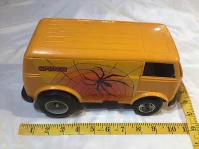 RARE Vintage 1972 HAWK MODEL CO Yellow Van Gas Tether Car with Motor SPIDER Cox - Image 1 of 4