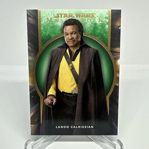 2022 Topps Star Wars Masterwork #20 Lando Calrissian Green Parallel 42/99 - Picture 1 of 3