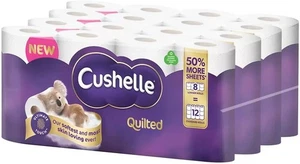Cushelle gesteppte 3-lagig doppelte Größe 50% längere weiche saugfähige Rollen 32er Pack - - Bild 1 von 5