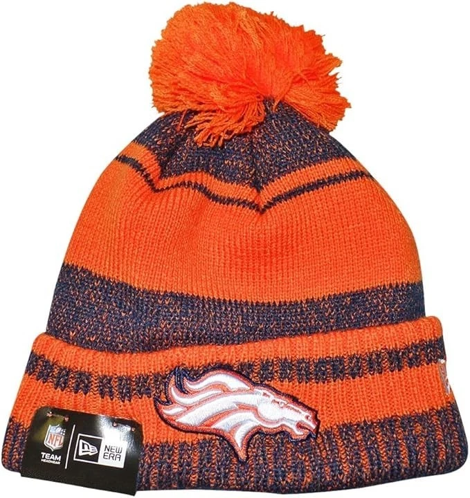Adult Era NFL Denver Broncos Official Sport Winter Pom Knit Hat Cap Beanie