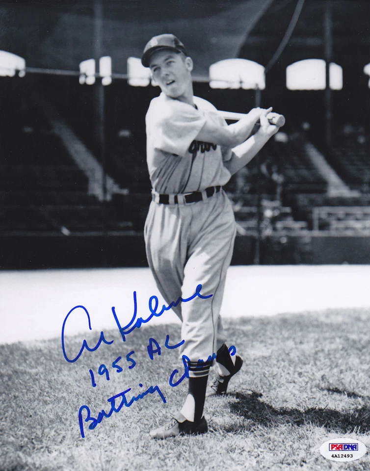 Al Kaline SIGNED 8x10 Photo + 1955 AL Batting Champ HOF ITP PSA/DNA AUTOGRAPHED  - Image 1 of 1