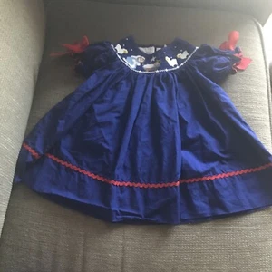 Girls XS Dress Church Jesus Christmas Holiday Adorable Embroidered - Picture 1 of 14