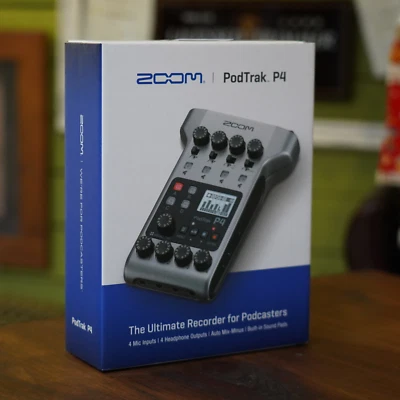 Zoom PodTrak P4 Portable Multitrack Podcast Handy Recorder - Image 1 of 4