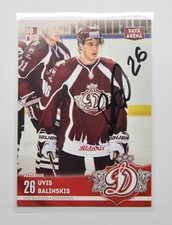 2015-16 Sereal KHL Dinamo Riga Home #5 Uvis Balinskis Autograph