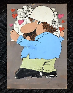 Póster original de la película cubana 1981 maqueta "El trabajador ama la ciudad" pintura. Arte cinematográfico - Imagen 1 de 4