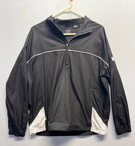 Kate Lord XL Black & White Quarter-Zip Windbreaker Jacket Eisenhower Golf Club - Picture 1 of 13
