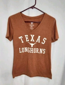 Texas Longhorns V-Neck T-Shirt Women's Size Medium - D8 - Picture 1 of 3