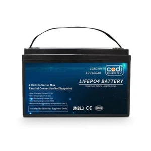 BATERÍA DE ALMACENAMIENTO DE IONES DE LITIO RECARGABLE 12V LARGA VIDA LIFEPO4 12V 100AH IONES DE LITIO  - Imagen 1 de 3